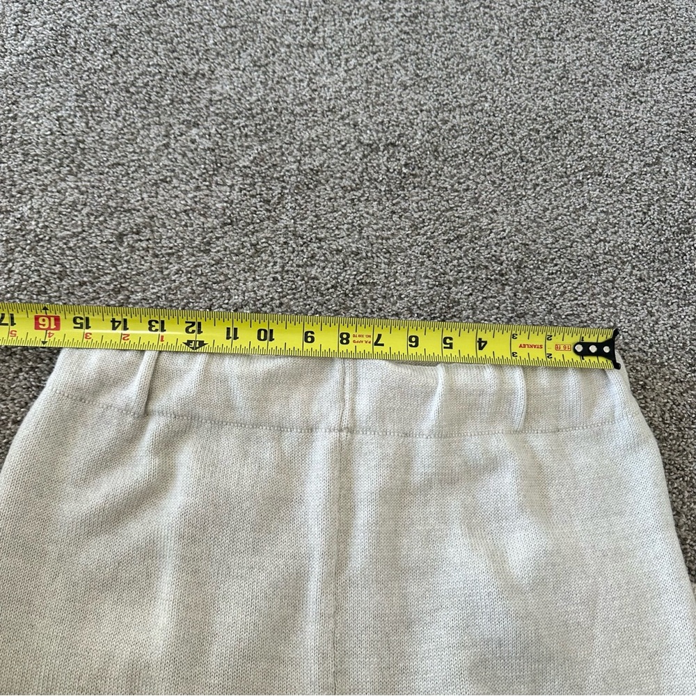 Micaela Greg Wool Tapered Sweatpants Size Large Cream - Picture 9 of 11
